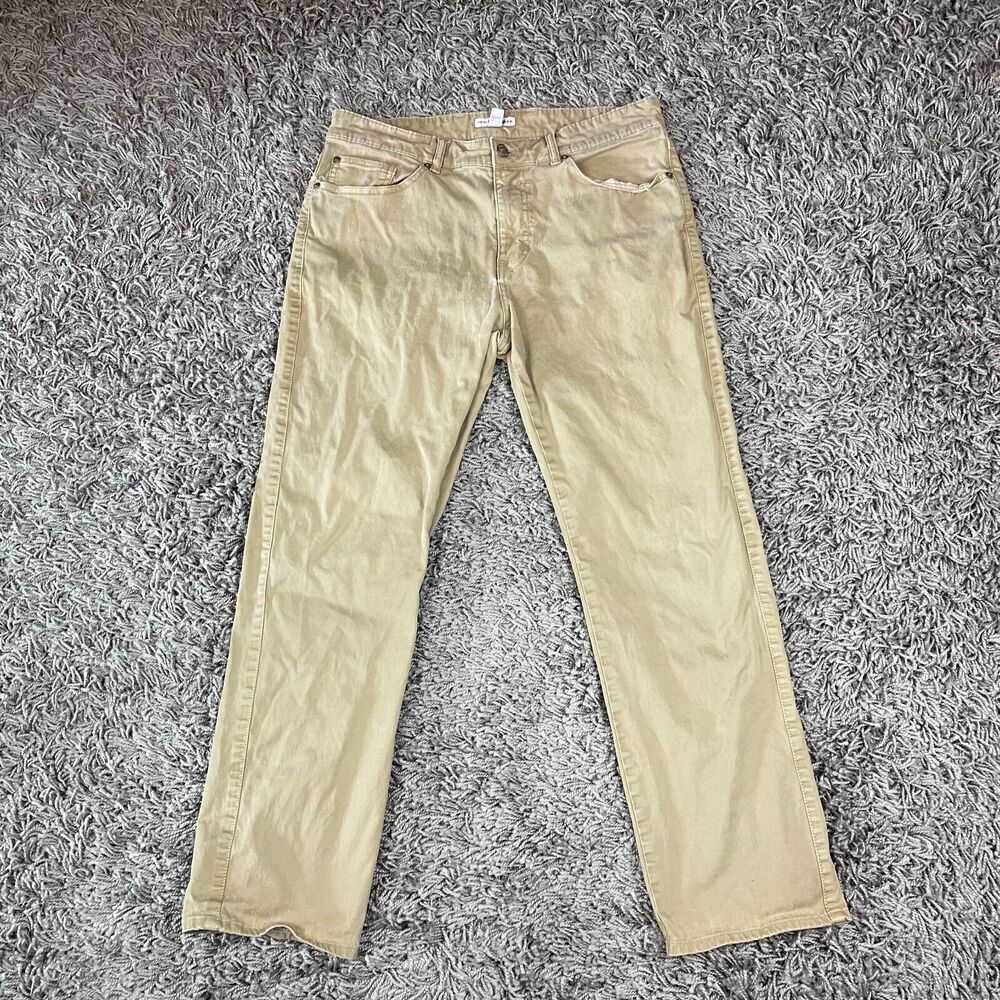 Peter Millar Pants Mens 34 Beige Tan Stretch Chino Logo Cream 5 Pocket Outdoor
